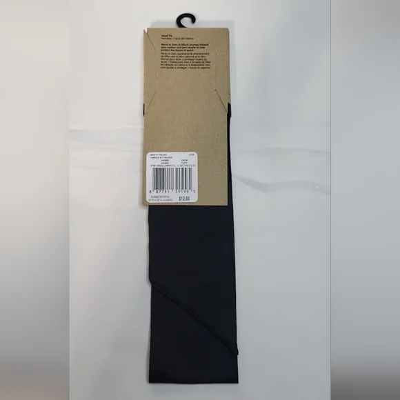 Nike NIP Unisex Black Nike Swoosh Dri-Fit Head Tie One Size Fits Most - Picture 5 of 7
